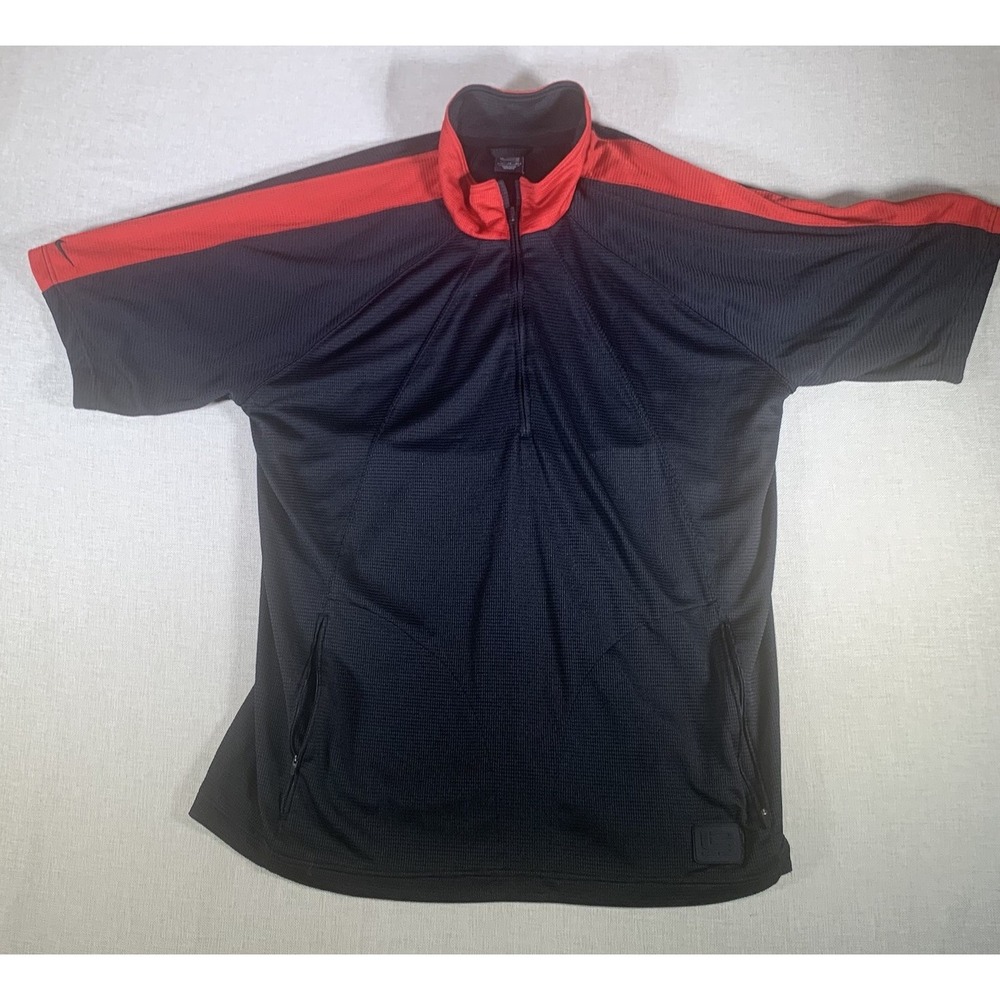 Nike LeBron L23 Short Sleeve 1/4 Zip Pullover‎ Black And Red XL